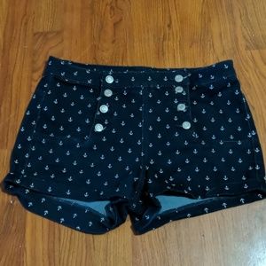 Navy blue anchor shorts